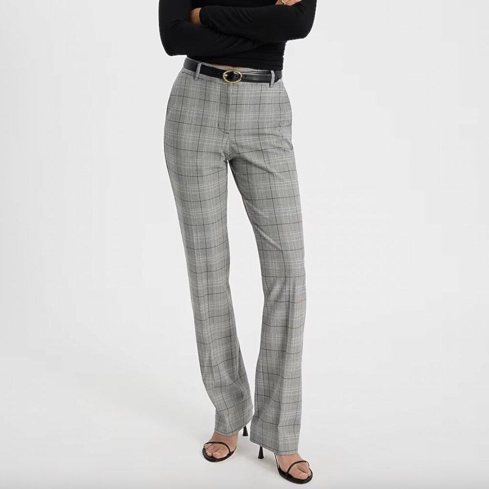 NWT Editor Plaid Mid Rise Bootcut Pant Size 0